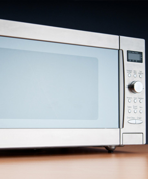 white microwave